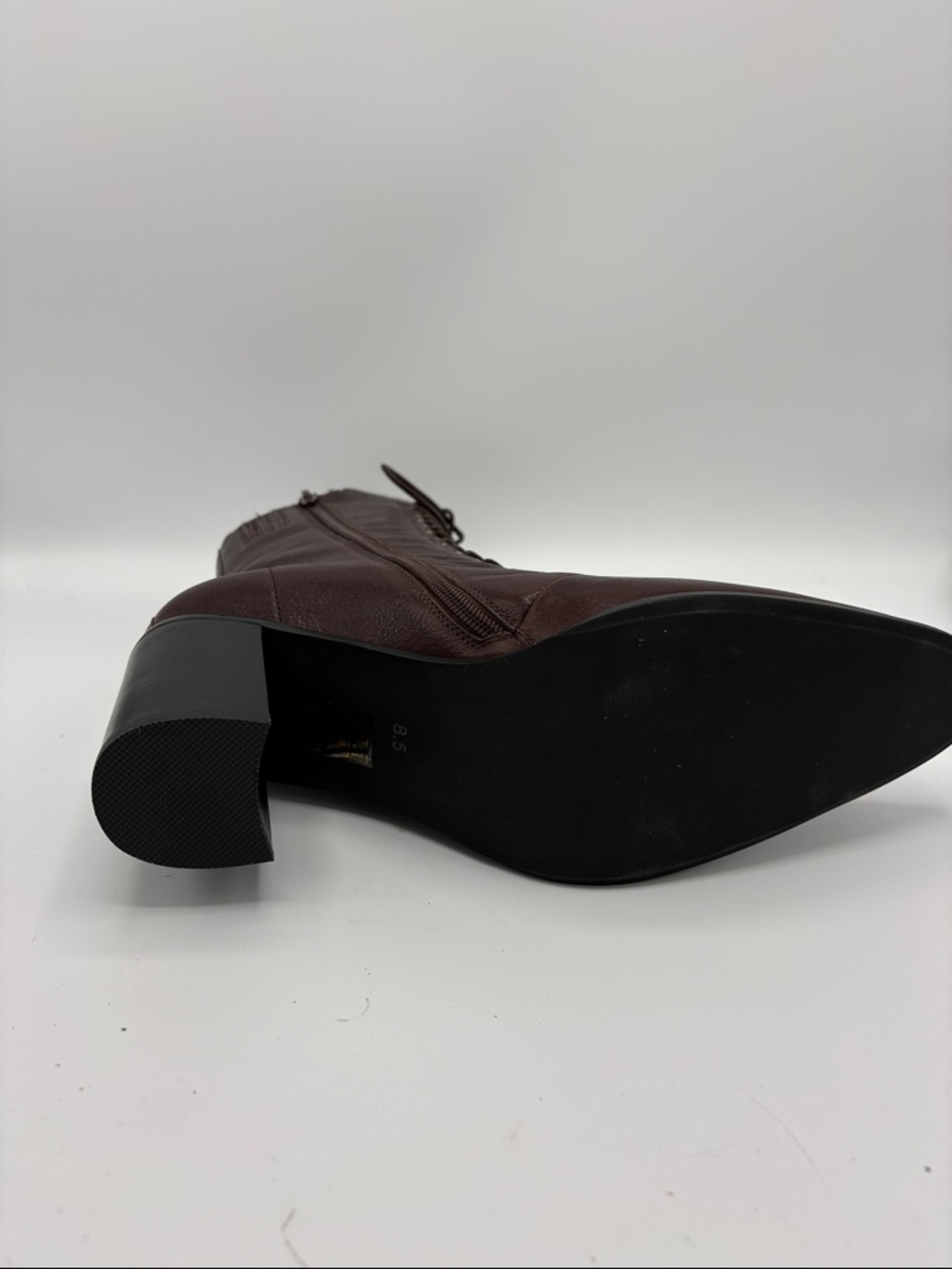 Jeffrey Campbell Lace-Up Mid-Calf Heeled Boot in Dark Brown - Left Only! - Picture 6 of 6